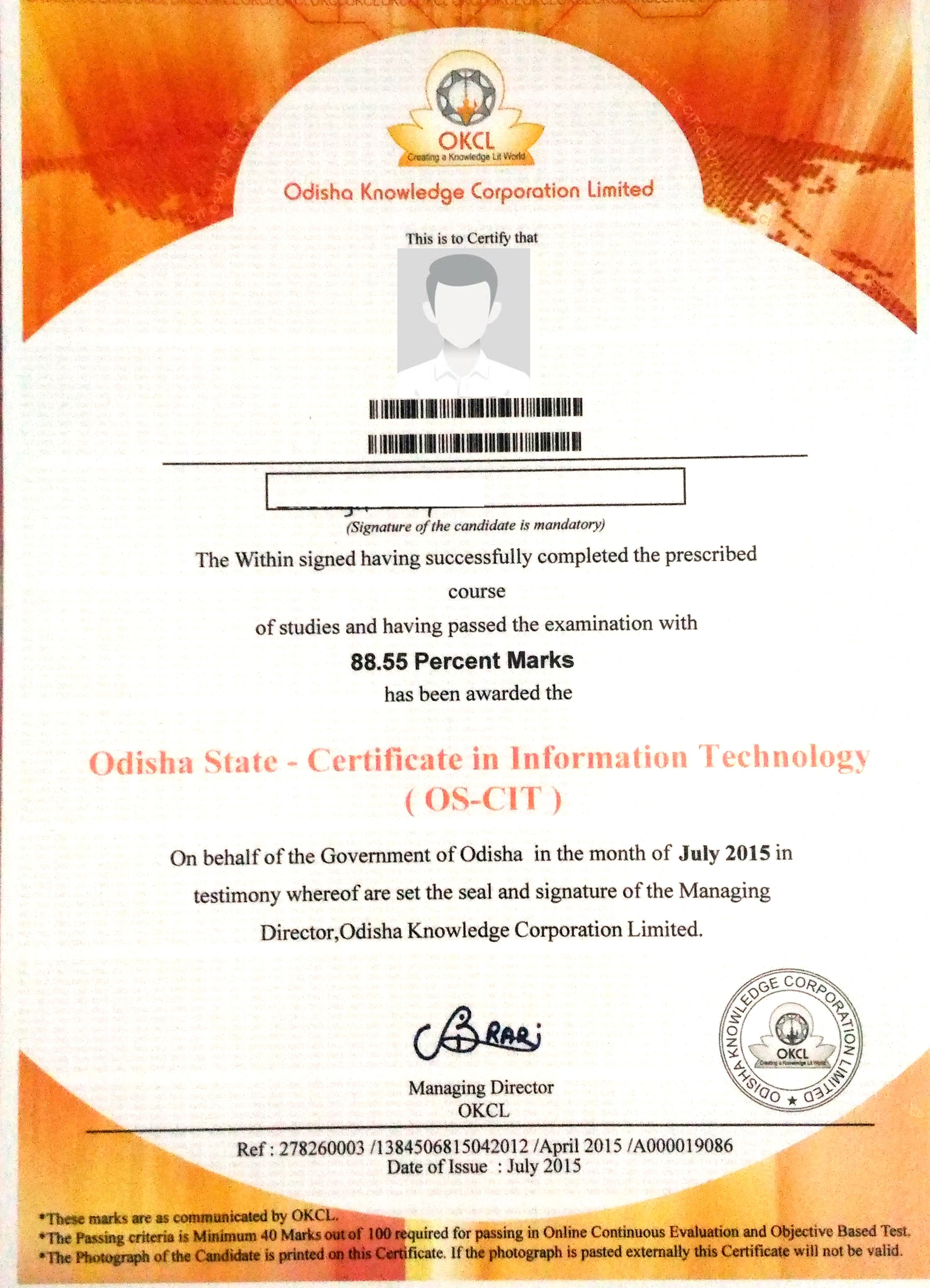 certificate